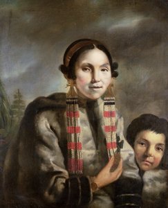 Micoc和她的儿子Tootac的肖像，c.1769